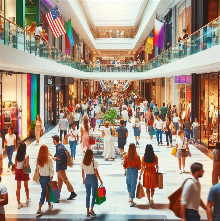 An image of American Shopping mall